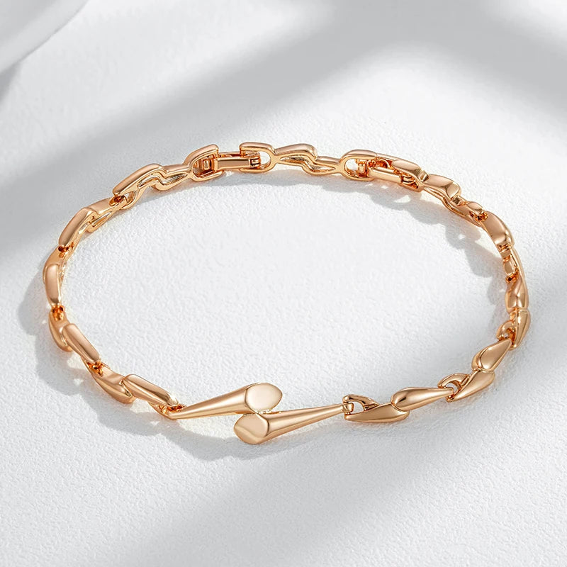✨ Geometric Rose Gold Bracelet – Modern Elegance ✨
