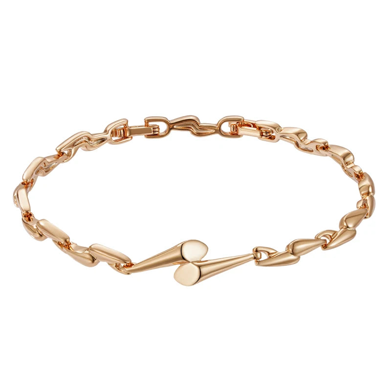 ✨ Geometric Rose Gold Bracelet – Modern Elegance ✨