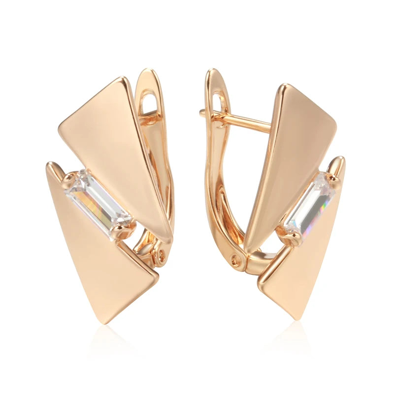 ✨ Glossy Rhombus Zircon Earrings – Bold Shine for Unforgettable Moments ✨