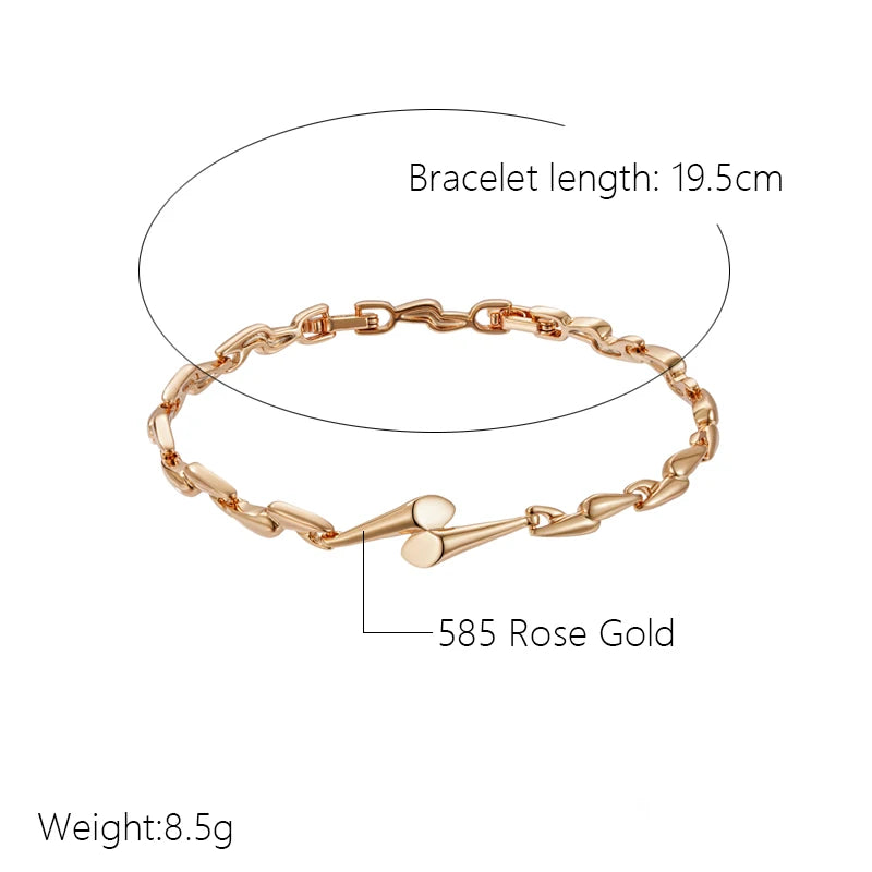 ✨ Geometric Rose Gold Bracelet – Modern Elegance ✨