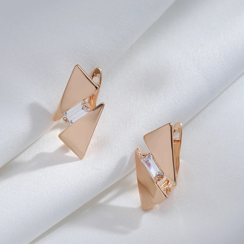 ✨ Glossy Rhombus Zircon Earrings – Bold Shine for Unforgettable Moments ✨
