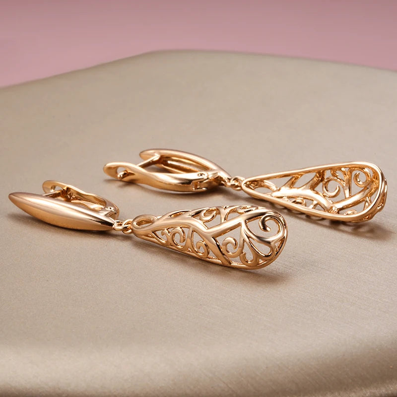 ✨ Luxury Vintage Texture Earrings – Rose Gold Elegance for Special Moments ✨