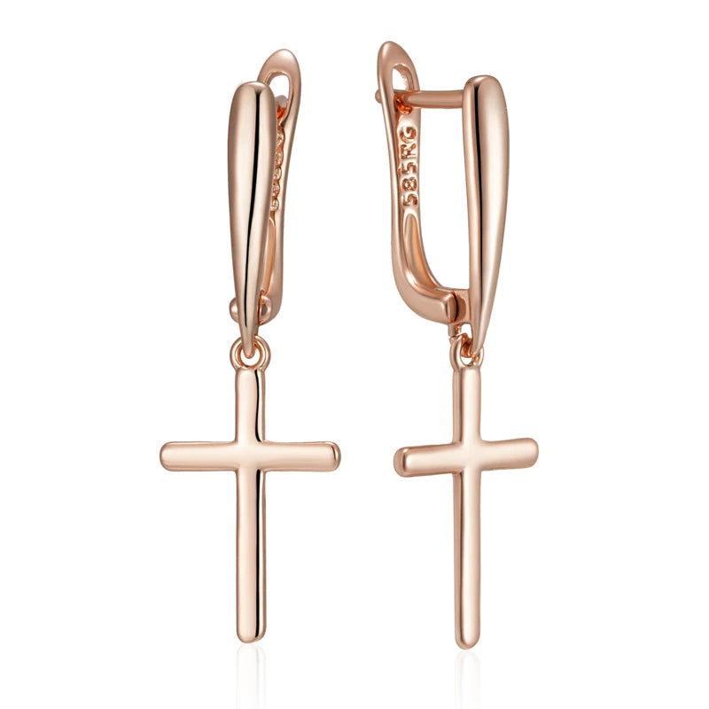 ✨ Glossy Cross Earrings – Timeless Elegance ✨
