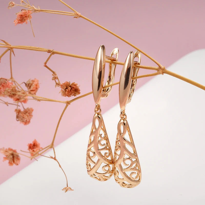 ✨ Luxury Vintage Texture Earrings – Rose Gold Elegance for Special Moments ✨