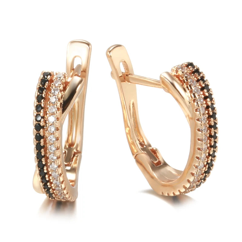 ✨ Black & White Zircon Drop Earrings – Bold Luxury with Gothic Elegance ✨