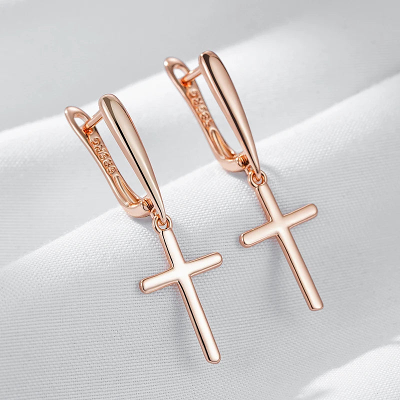 ✨ Glossy Cross Earrings – Timeless Elegance ✨