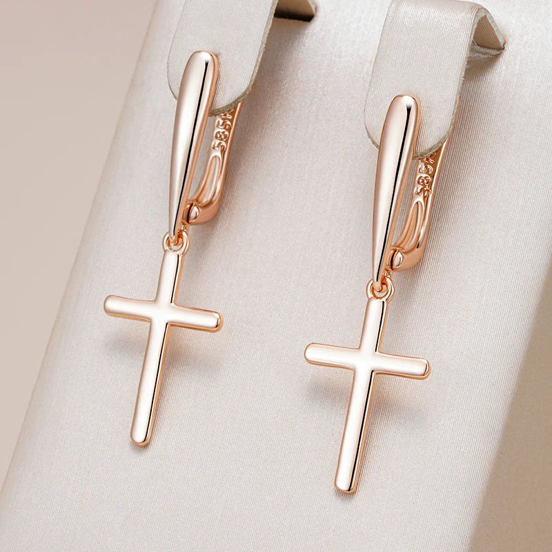 ✨ Glossy Cross Earrings – Timeless Elegance ✨
