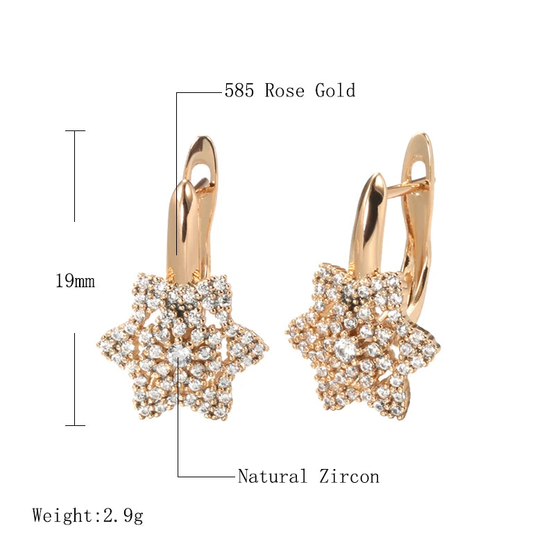 ✨ Star Dangle Earrings – Sparkling Elegance in White Zircon ✨