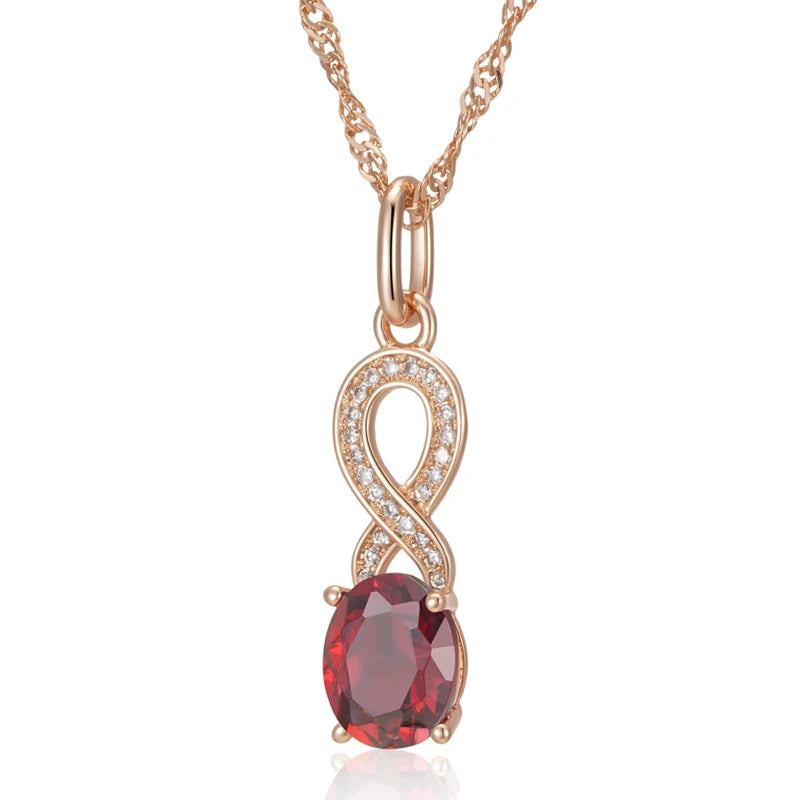 ✨ Trend Red Crystal Flower Necklace – Vintage Elegance with Natural Zircon ✨