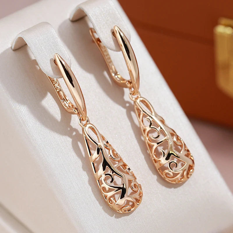 ✨ Luxury Vintage Texture Earrings – Rose Gold Elegance for Special Moments ✨