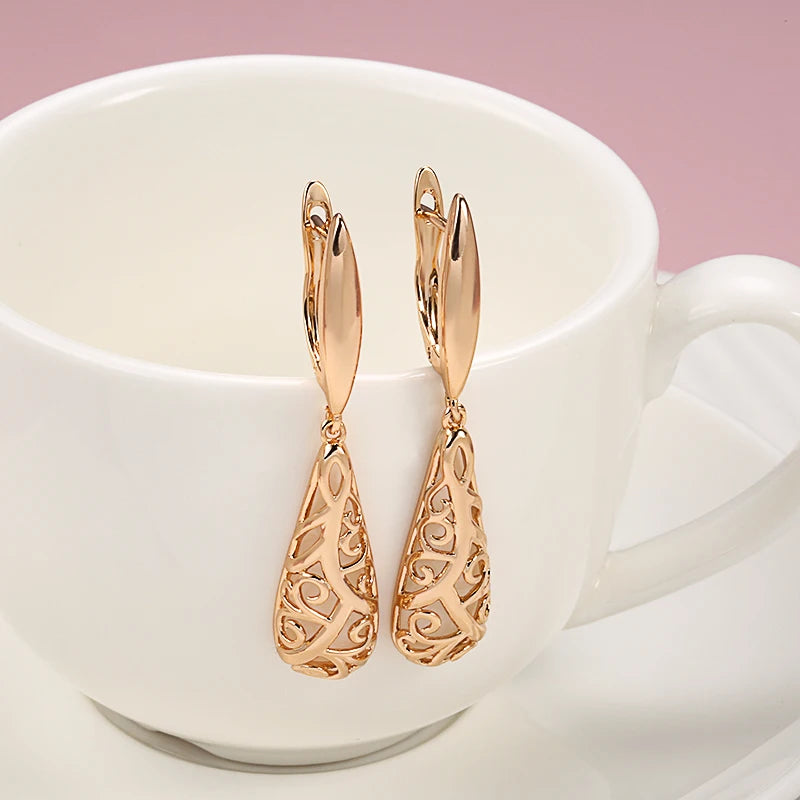 ✨ Luxury Vintage Texture Earrings – Rose Gold Elegance for Special Moments ✨