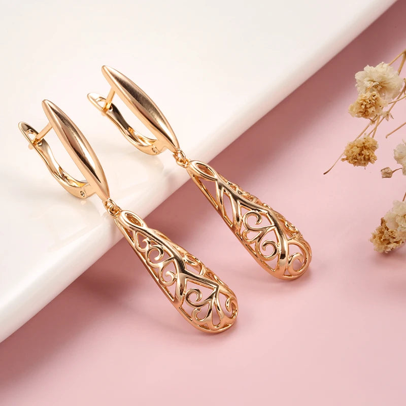 ✨ Luxury Vintage Texture Earrings – Rose Gold Elegance for Special Moments ✨