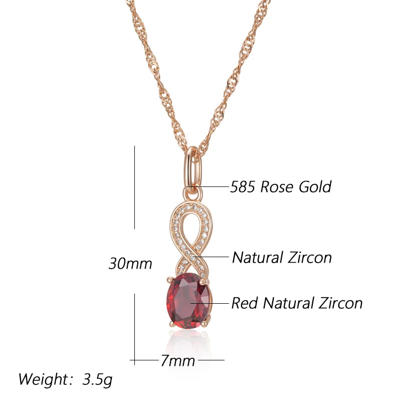 ✨ Trend Red Crystal Flower Necklace – Vintage Elegance with Natural Zircon ✨