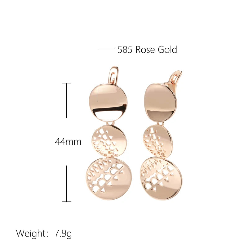 ✨ Smooth Round Pendant Earrings – Minimalist Geometry with Golden Elegance ✨